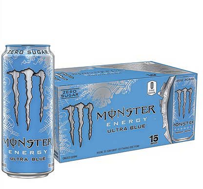 Maximize Focus, Zero Sugar! Monster Zero Ultra - 15 Cans of Low-Calorie Energy with B-Vitamins.