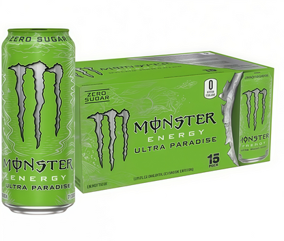 Maximize Focus, Zero Sugar! Monster Zero Ultra - 15 Cans of Low-Calorie Energy with B-Vitamins.