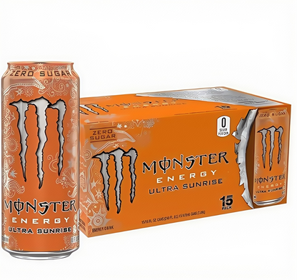 Maximize Focus, Zero Sugar! Monster Zero Ultra - 15 Cans of Low-Calorie Energy with B-Vitamins.