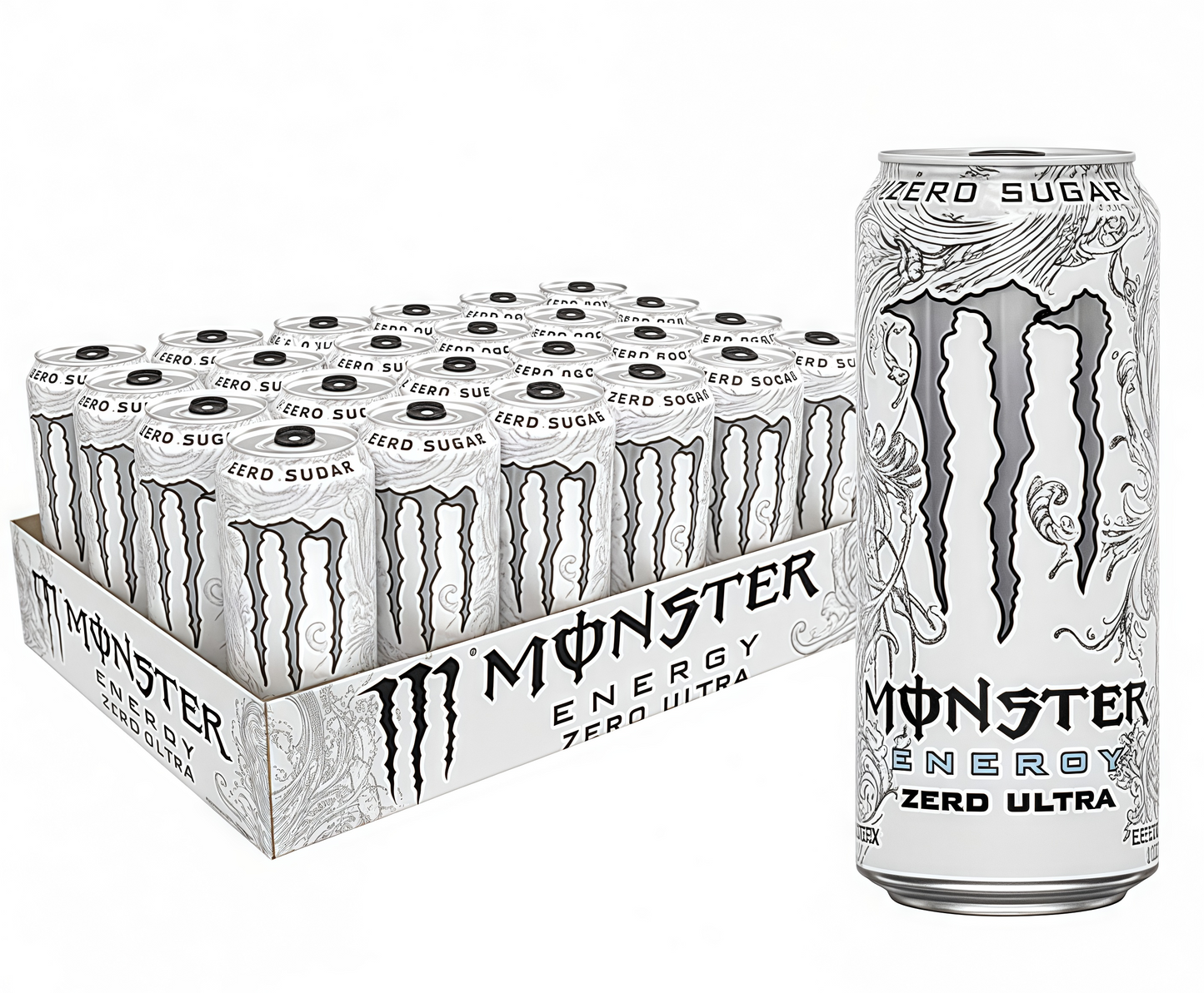 Maximize Focus, Zero Sugar! Monster Zero Ultra - 15 Cans of Low-Calorie Energy with B-Vitamins.