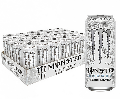 Maximize Focus, Zero Sugar! Monster Zero Ultra - 15 Cans of Low-Calorie Energy with B-Vitamins.