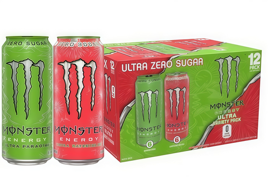 Maximize Focus, Zero Sugar! Monster Zero Ultra - 15 Cans of Low-Calorie Energy with B-Vitamins.